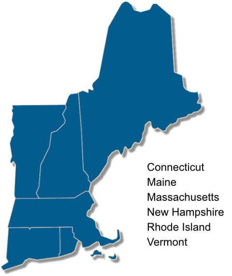 Flynn-Reynolds Agency New England Territory Coverage Map